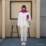 مانتو رسمی زنانه کد 315 رنگ سفید